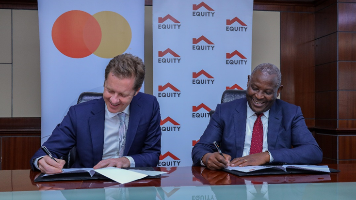 (L-R) Mark Elliott, Division President for Sub Saharan Africa at Mastercard and Dr. James Mwangi, Equity Group Managing Director and CEO, at a previous event.