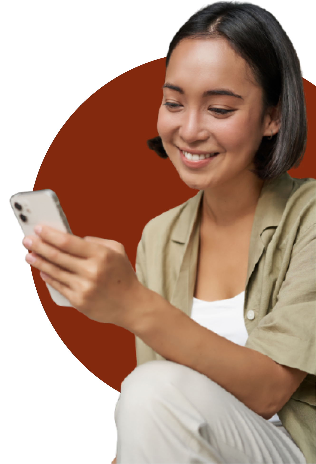 Professional using smartphone